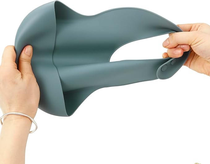 PandaEar 3 Pack Silicone Bibs for Babies - Waterproof, BPA Free, Soft Durable Bibs for eating with Pocket Food Catcher