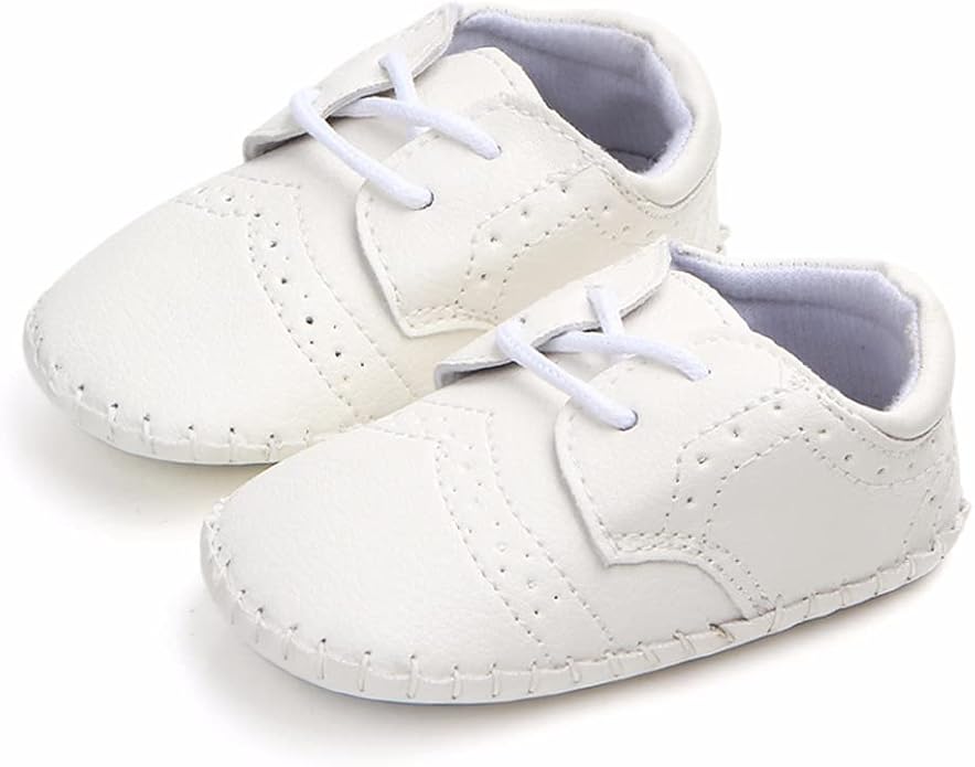 LONSOEN Baby Girls Boys Loafers Prewalker Dress Crib Shoes