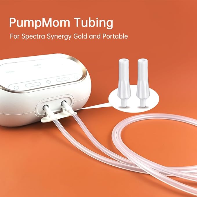 PumpMom Replacement Tubing for Spectra Synergy Gold Dual and Portable Electric Breast Pump, BPA Free Replace Spectra SG Dual Powered Electric Breast Pump(Not Original Spectra Accessories)