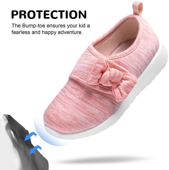 nerteo Toddler Girl Shoes Lightweight Slip On Sneakers for Kids