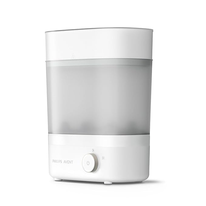 Philips Avent Baby Bottle Sterilizer and Dryer Premium, Removes 99,9% of Bacteria, Chemicals Free, Capacity 6 Bottles/Teats/Accessories, Modular Space Saving Design, Model SCF293