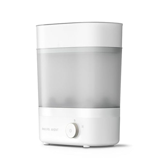 Philips Avent Baby Bottle Sterilizer and Dryer Premium, Removes 99,9% of Bacteria, Chemicals Free, Capacity 6 Bottles/Teats/Accessories, Modular Space Saving Design, Model SCF293