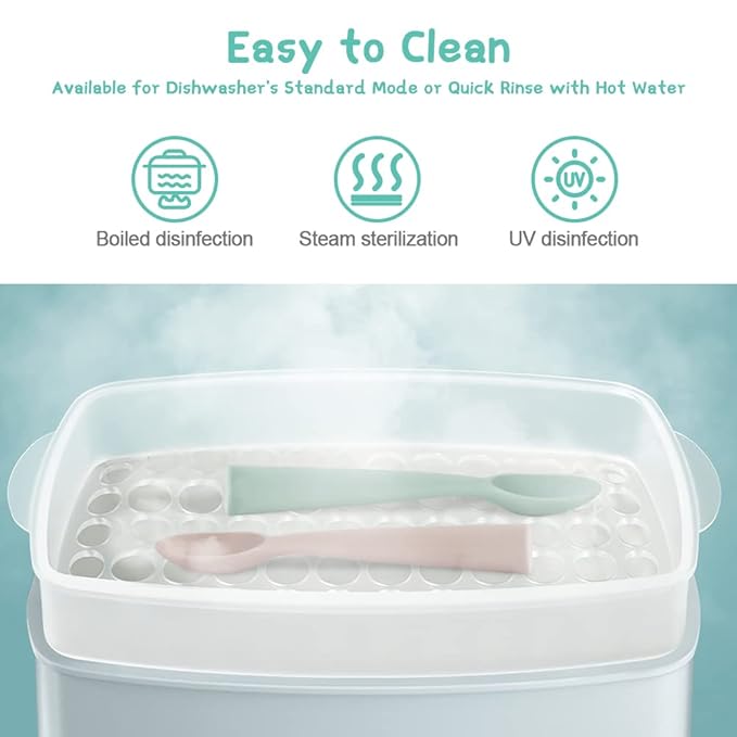 Vicloon Silicone Baby Feeding Spoons - 4 PCS First Stage for Infants, Ultra-Durable & Chewproof, Dishwasher Safe Baby Utensils