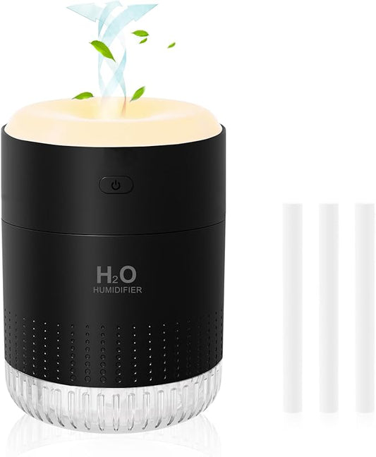 Portable Mini Humidifier, Auto Shut-Off, 2 Mist Modes, Quite, Small Humidifiers for Bedroom Travel Office Desk Plants (Black)