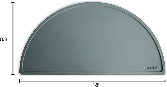 mushie Silicone Placemat for Kids | BPA-Free Non-Slip Design (Dried Thyme)