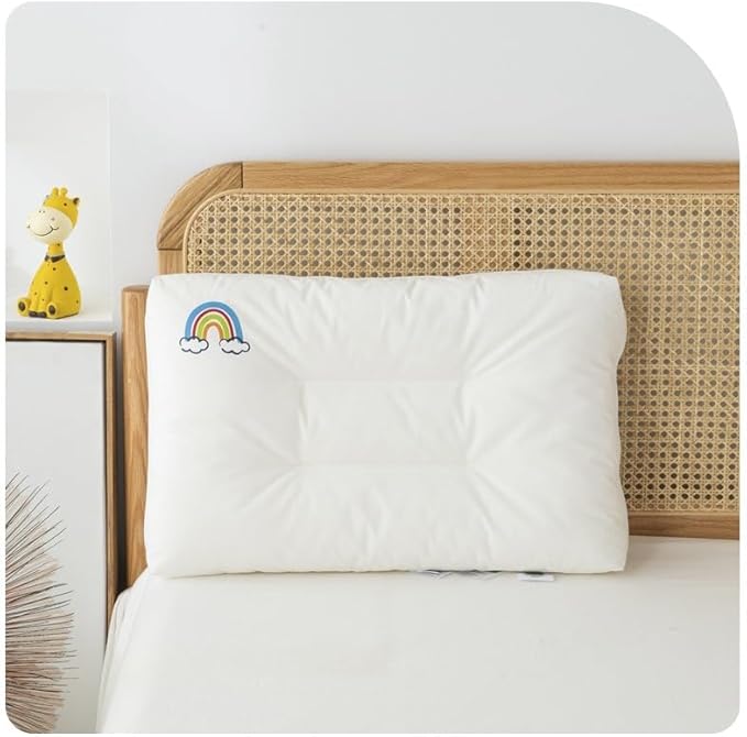 Toddler Pillow for 2,3,4,5 Years Old-11”x 17”-100% Cotton Machine Washable Soft and Breathable Kids Pillows, Small Toddler Pillow for Sleeping,Travel,Crib Bed,Daycare