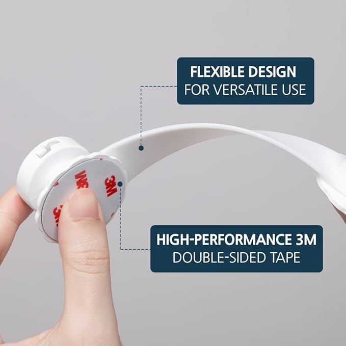 Child Safety Cabinet Locks – 6-Pack Double Button Drawer Latches, Easy & No-Residue Removal, Exclusive Technology – Baby Proofing for Drawers & Cabinets