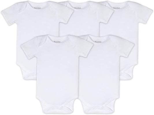 Burt's Bees Baby Organic Cotton Bodysuits – Baby Boy & Girl Short and Long Sleeve One-Pieces, 5-Pack