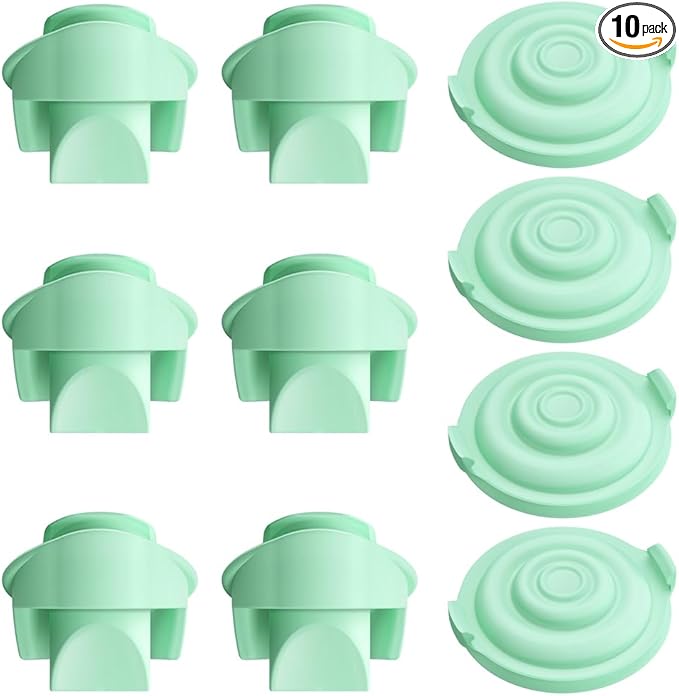 6pcs Duckbill Valves and 4pcs Pump Seals Diaphragm Compatible with Elvie Breast Pump, Replace for Elvie Pump Valves and Diaphragm, Pump Seal Used for Original Flange