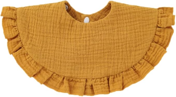 Nishine 4 pcs Unisex Baby Muslin Bandana Drool Bibs 360 Degree Rotatable Cotton Teething Feeding Drooling Bibs for Boy Girl