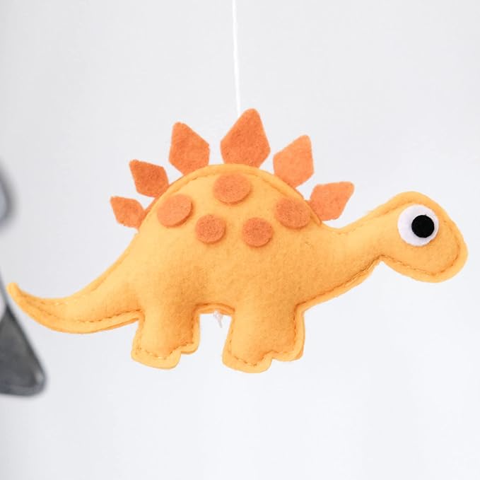 Dinosaur Baby Crib Mobile, Dino Baby Mobile, Neutral Nursery Mobile Decoration for Pack N Play, for Baby Boy & Girl