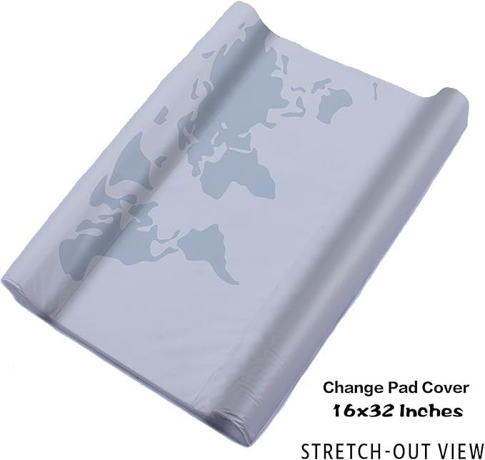 Personalized Baby Crib Bedding Set for Baby Boys Girls, Blue Leopard Pattern Custom Name Baby Crib Sets 5-Pcs, Toddler Double Layer Blanket Fitted Sheets Changing Pad Cover Rug Wall Art Set