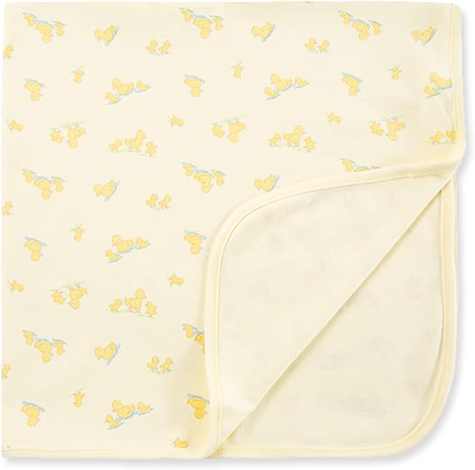 Little Me Blankets for Baby Gender Neutral Duckies Swaddling Receiving Blanket, 30 x 27 Inches