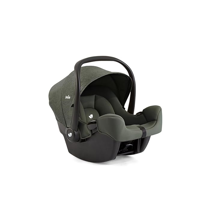 Joie Nutmeg and Rue Travel System – Travel Friendly Compact Stroller with Automatic Fold, Lightweight Car Seat & Anti-Rebound Base (Evergreen)