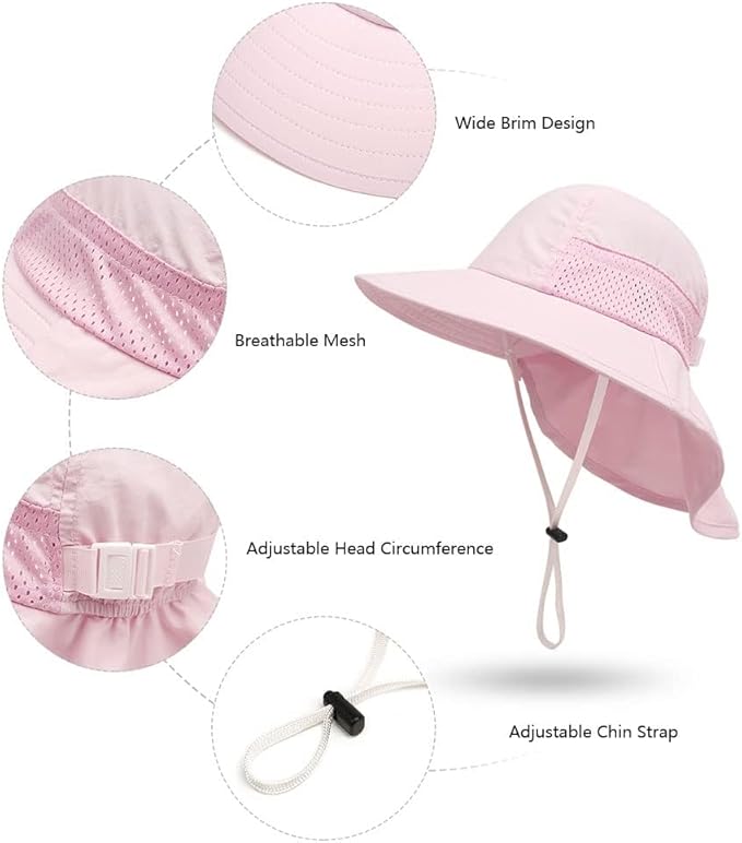 Baby Sun Protection Hat for Infant Toddlers Boys Girls UPF 50+ Sunhat for Outdoor Beach Swim