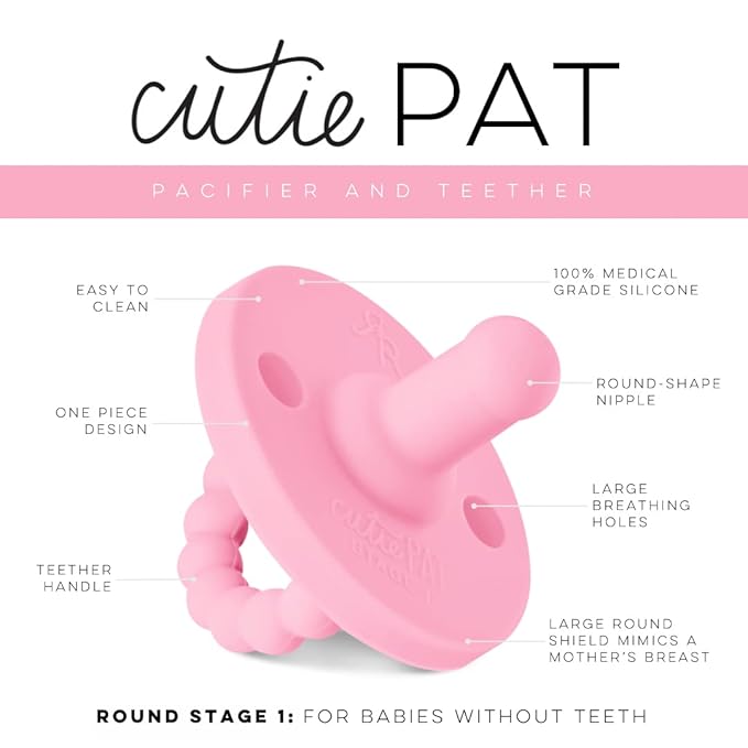 Ryan & Rose Cutie PAT Pacifier Teether (Stage 1, Taffy)