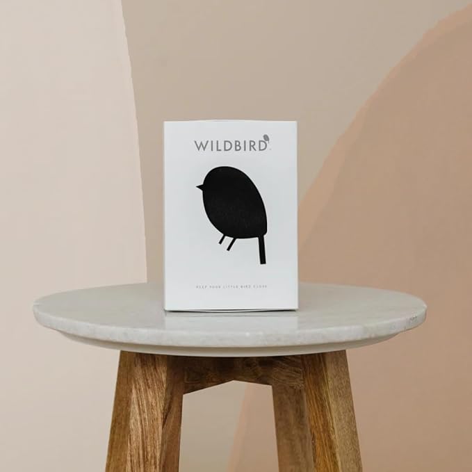 WildBird - Ring Sling Baby Carrier - Newborn to Up to 35 lbs - for Moms, Dads & Caregivers - 100% Natural Belgian Linen Fibers - Versatile & Adjustable - 74” Size - Raven Fabric & Rose Gold Ring