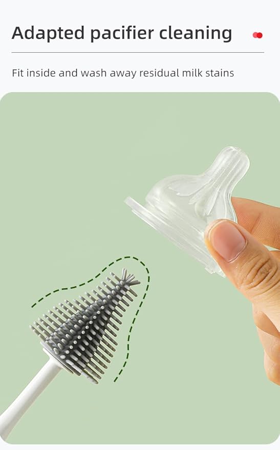 6-in-1 Bottle Brush Set with Holder – Multipurpose Cleaning Kit for Baby Bottles, Reusable Water Bottles, Straws, and Lids – BPA-Free, Compact Storage