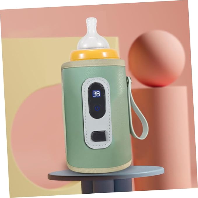 Bottle Warmer Breast Milk Bottles Bottle Sterilizer and Dryer Breastmilk Warmer Travel Assocories Calentador De Bottles Feeding Bottle Digital Display Oxford Cloth, 30.5x14cm, Green
