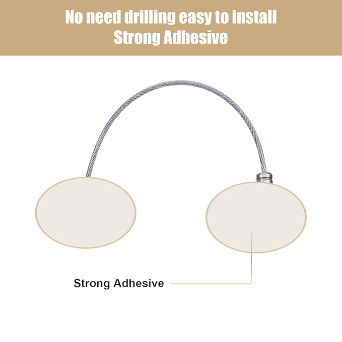 Hotop 4 Pack Cabinet Locks with Keys Mini Fridge Refrigerator Locks for Kids Toddlers Self Adhesive Child and Baby Proofing Safety for Deep Freezer Drawers Doors Latch(Light Brown)