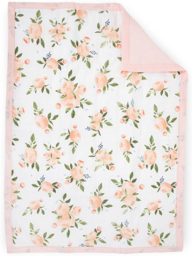 Little Unicorn Lofty Comforter Blanket | Super Soft & Breathable Muslin Fabric| Great for Play & Bedtime Blanket (Watercolor Roses Grande)