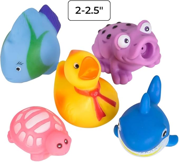 Rhode Island Novelty Rubber Water Squirting Toy Assortment 50 Pieces