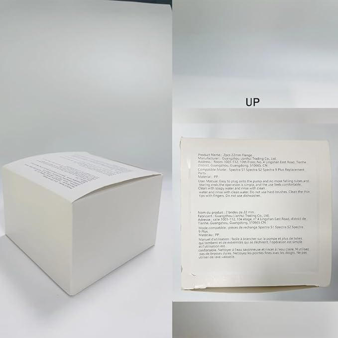 2pcs 22mm Flange Compatible with Spectra S1 S2 9 Plus Synergy Gold Ameda MYA Motif Luna Breast Pump, Replacement to Spectra Pump Parts, Breast Pump Shields 22mm Replace S1 S2 Parts