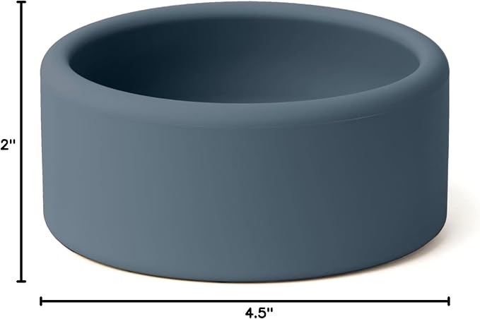 APLAINR Solid Bowl, Silicone Bowl for Baby, Toddler & Kids, 9 fl oz, Non Slip, Heavy Base, Deep, Microwave & Dishwasher Safe, No BPA, Cereal, Soup, Snack Dishes & Dinnerware, Blue Hour