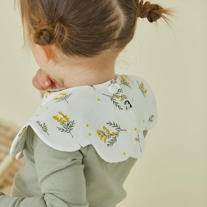 Konny Baby Bibs Set, 360 ° Rotate, Soft and Absorbent Bandana Drooling for Boys Girls baby Essentials