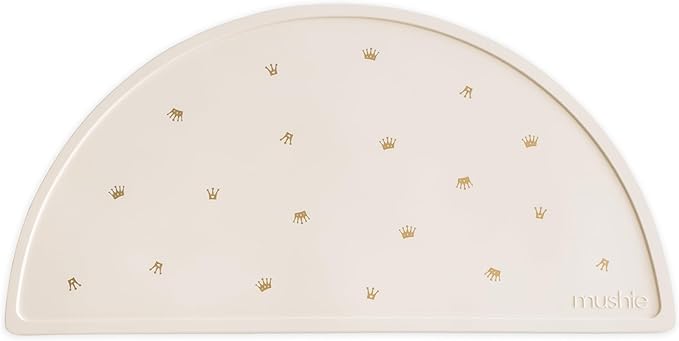 mushie Silicone Placemat for Kids | BPA-Free Non-Slip Design (Crowns)