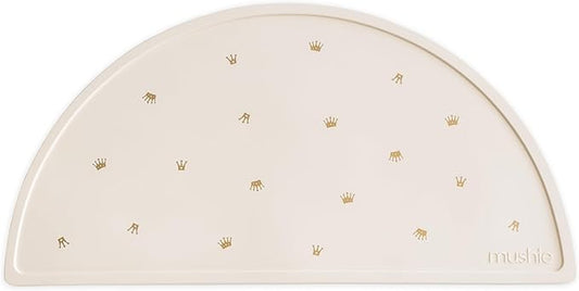 mushie Silicone Placemat for Kids | BPA-Free Non-Slip Design (Crowns)