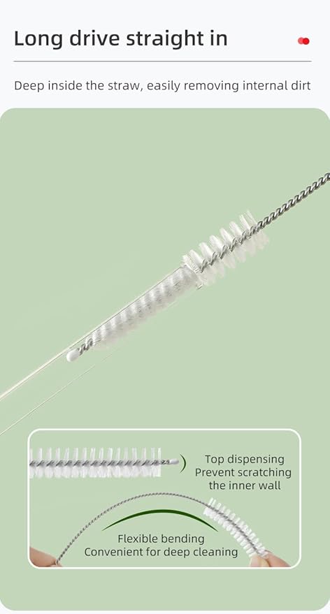 6-in-1 Bottle Brush Set with Holder – Multipurpose Cleaning Kit for Baby Bottles, Reusable Water Bottles, Straws, and Lids – BPA-Free, Compact Storage