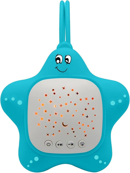 White Noise Machine for Baby with Star Projector | Sleep Aid Music for Nursery & Travel | Portable Sound Machine Lullabies for Infants, Toddlers, Kids