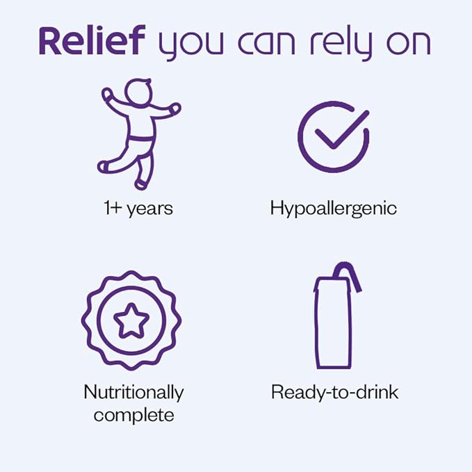 Nutricia Neocate Splash - Ready-to-Feed Hypoallergenic, Amino Acid-Based Toddler and Junior Formula - Grape - 8 fl oz (Case of 27)