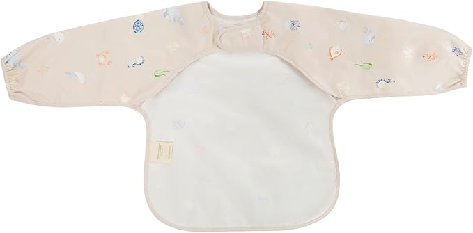 Ali+Oli Smock Bibs for Babies, BPA-Free Oeko-Tex Certified, Waterproof Baby Smock, Machine Washable, Toddlers Ages 6m+