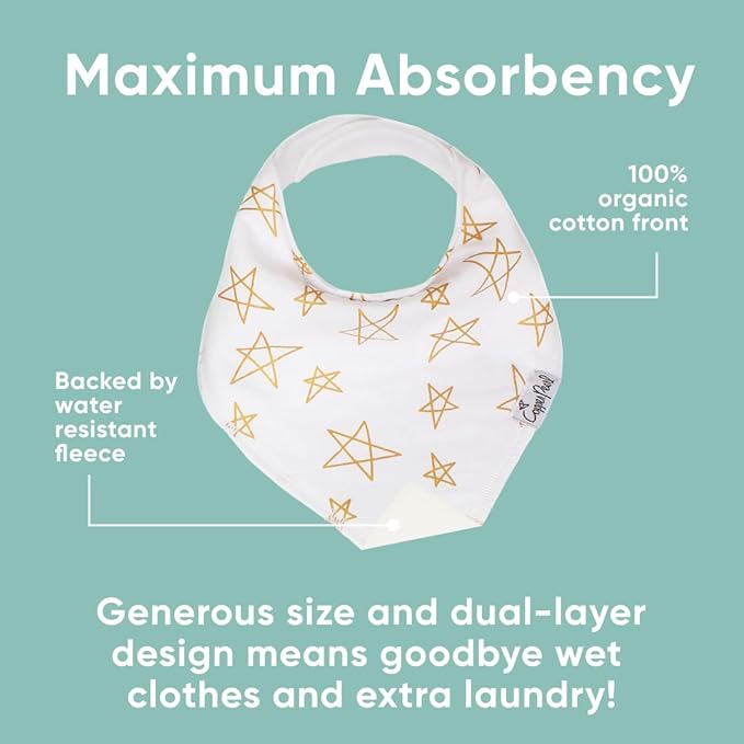 Copper Pearl Baby Bandana Drool Bibs for Drooling and Teething 4 Pack Gift Set (Paris Set)