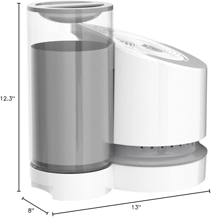 Vornado EV100 Evaporative Whole Room Humidifier with SimpleTank, 1 Gallon Capacity, White