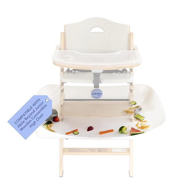 CATCHY - Food Catcher - Compatible with Abiie Beyond Junior High Chair + 11 Other High Chairs - Highchair Sold Separately - Baby & Toddler Food & Mess Catcher - Under High Chair Accessory