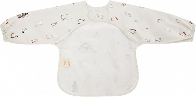 Ali+Oli Smock Bibs for Babies, BPA-Free Oeko-Tex Certified, Waterproof Baby Smock, Machine Washable, Toddlers Ages 6m+