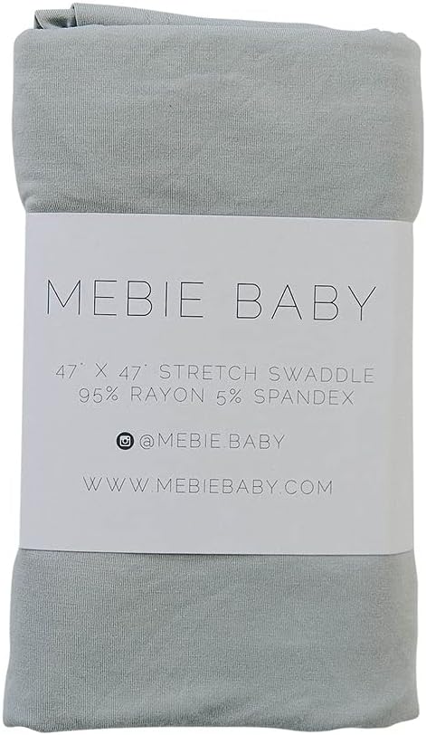 Mebie Baby Stone Stretch Swaddle, Modern and Neutral Swaddle Blanket for Baby Girl or Boy, Soft Baby Blankets, Newborn Swaddle Blanket, 0-3 Month, Comfy Wrap, Baby Essentials & Gifts (47" x 47")