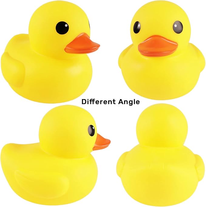 Yellow Rubber Ducks, Preschool Large Bath Toys Bathtub Floating Squeaky Duckies Gift for Baby Shower Infants Kids Toddler Party Decoration, 7.2 inches (Large)