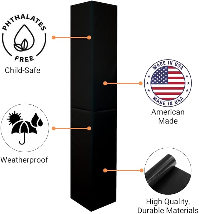 Wall Corner Guards & Edge Protectors, Heavy Duty Wall Corner Protective Safety Padding, All-Weather 2 Sides Corner Pad for Gyms, Basketball Court, Playrooms, Schools, Garages