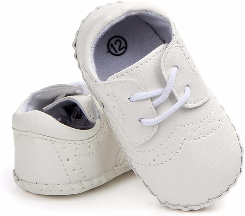 LONSOEN Baby Girls Boys Loafers Prewalker Dress Crib Shoes