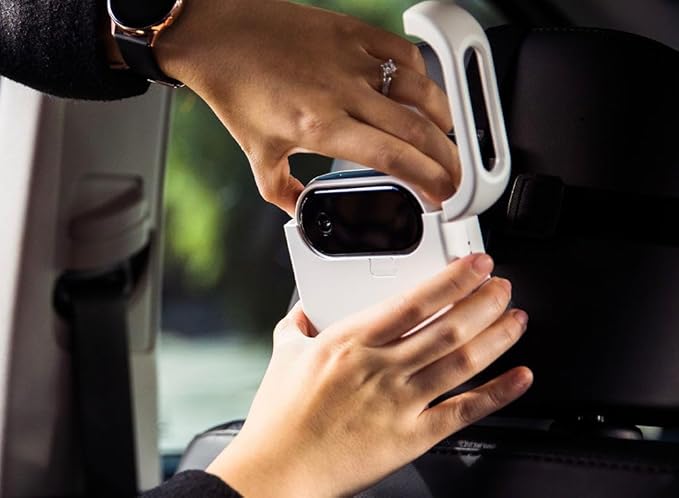 Tiny Traveler Baby Monitor - Tiny Wireless Basic Kit (TT002PBW) with Power Bank - Wireless Baby Car Monitor Camera, 8 Hours Power Bank, Night Vision, Video Record & Share, 5" Touchscreen LCD - White