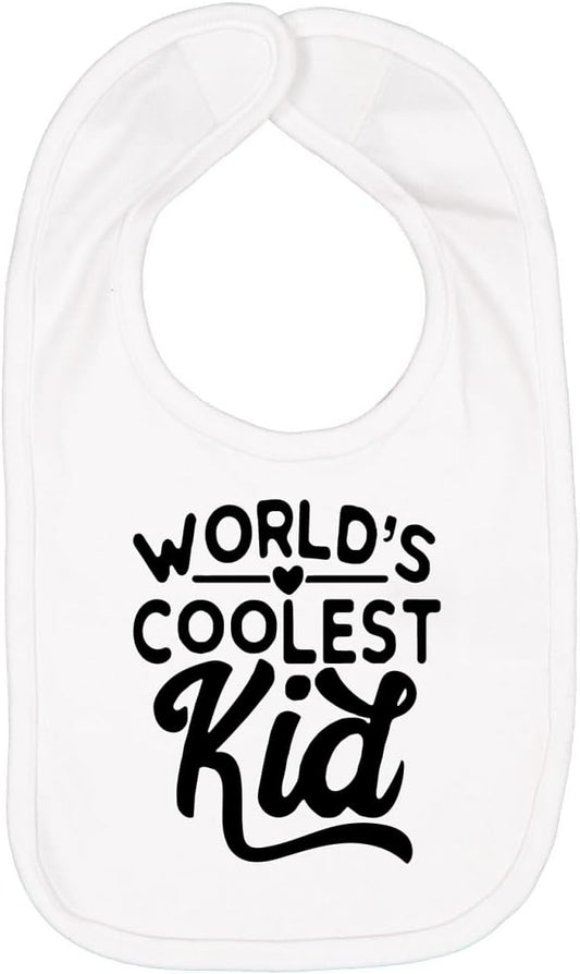 World's Coolest Kid Funny Cute Humor Infant Premium Jersey Baby Bib