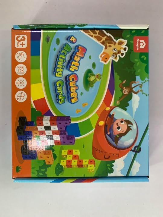 Coogam Math Manipulatives, Math Game for Kids 3-8 with Number Counting Snap Linking Cube, 1st Grade Math Flashcards Toy Gift for Preschool Learning