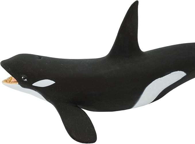 Safari Ltd. Killer Whale (Orca) Figurine - Detailed 7" Plastic Model Figure - Fun Educational Play Toy for Boys, Girls & Kids Ages 3+