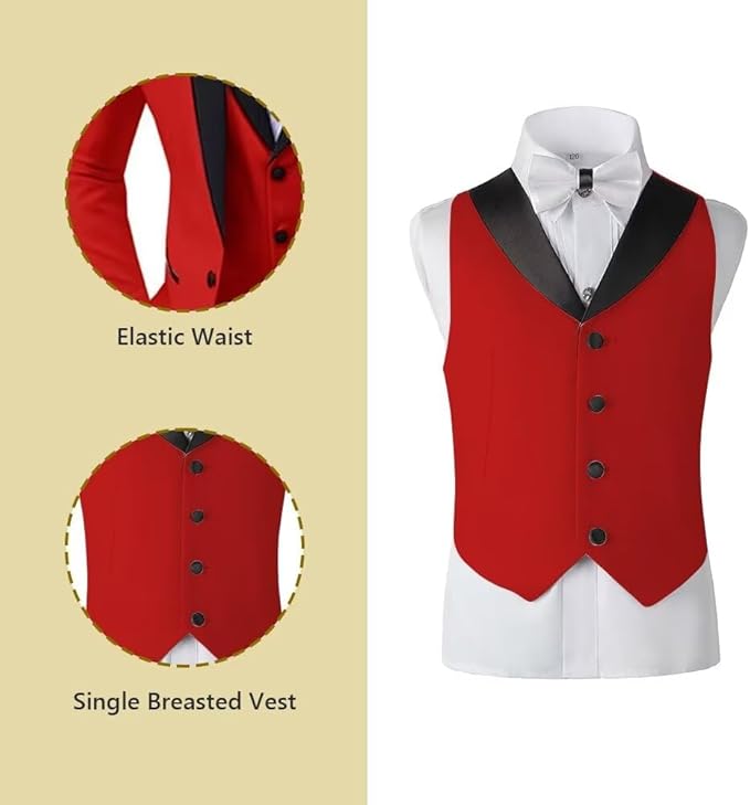 Boys Suit 3 Piece Ring Bearer Suit Kids Formal Jacket Vest Pants Suits Wedding Outfit for Party Prom Tuxedo