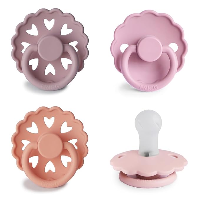 FRIGG SilkySoft Silicone Baby Pacifier 4-Pack Sunset Bliss | Made in Denmark | BPA-Free (0-6 Months)