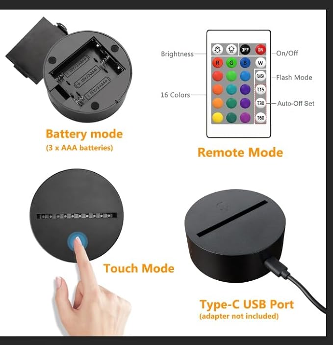 Dirt Bike Gifts for Boy, 3D Illusion Lamp, 3D Dirt Bike Night Light with 16 Colors Remote and Touch Control, Motor Bike Decor for Kids Room, Girls Birthday Gifts